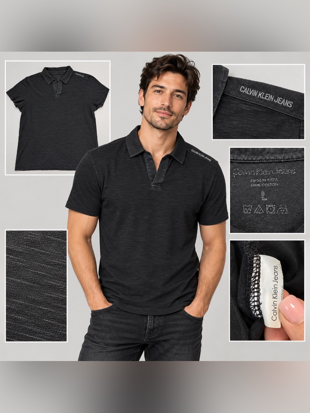 Calvin Klein Jeans Black Men’s Polo Shirt